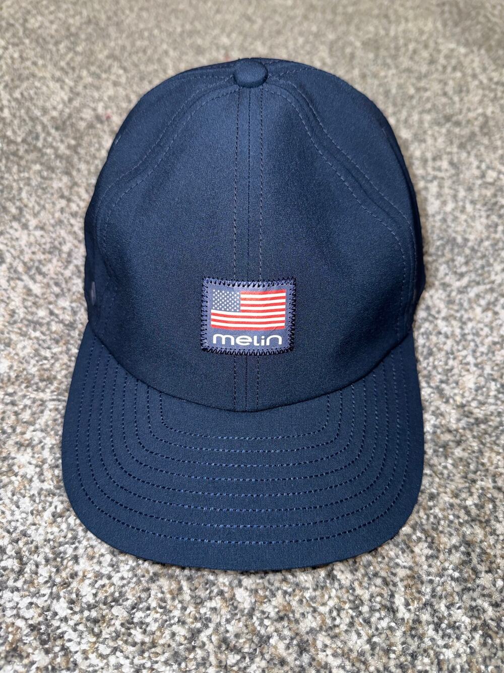 Melin Americana Hydro Navy American Flag Performance Hat NWT Classic Fit